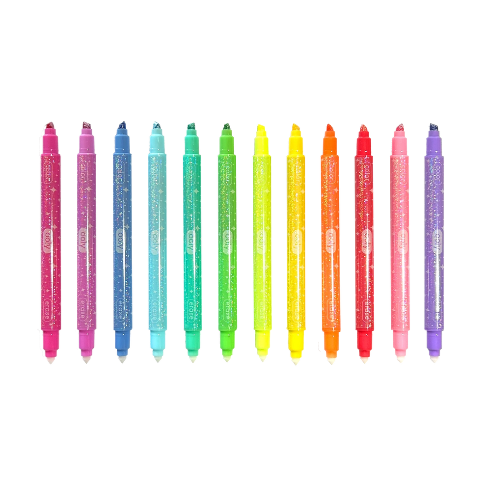 Make No Mistake! Glittery Erasable Markers (Set of 12)