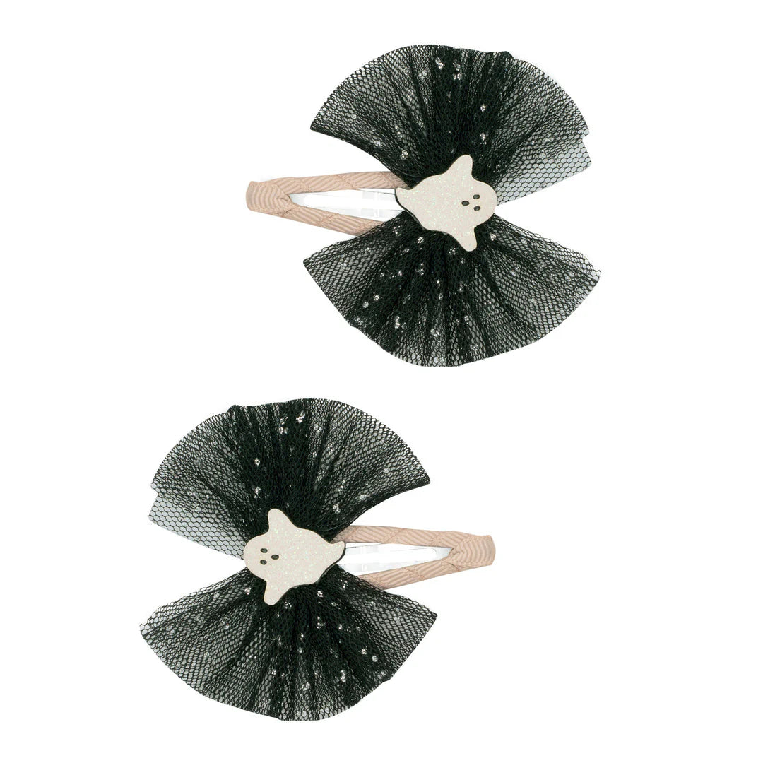 Ghoulish ghost tulle clips