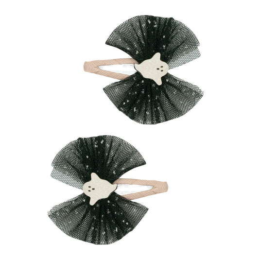 Ghoulish ghost tulle clips