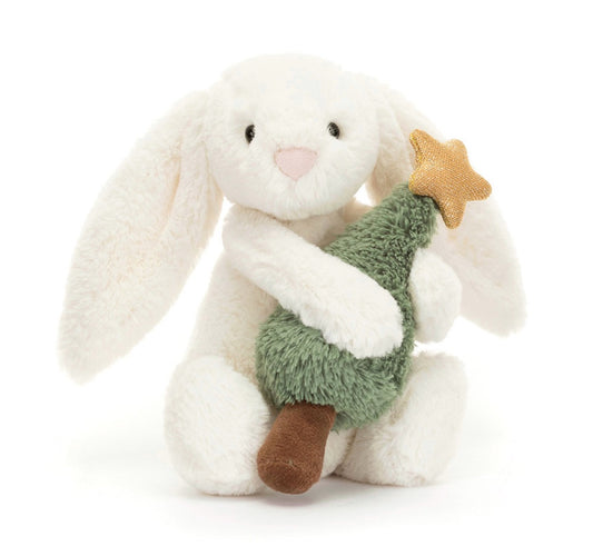 Bashful Bunny with Christmas Tree