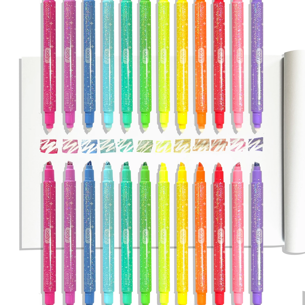 Make No Mistake! Glittery Erasable Markers (Set of 12)