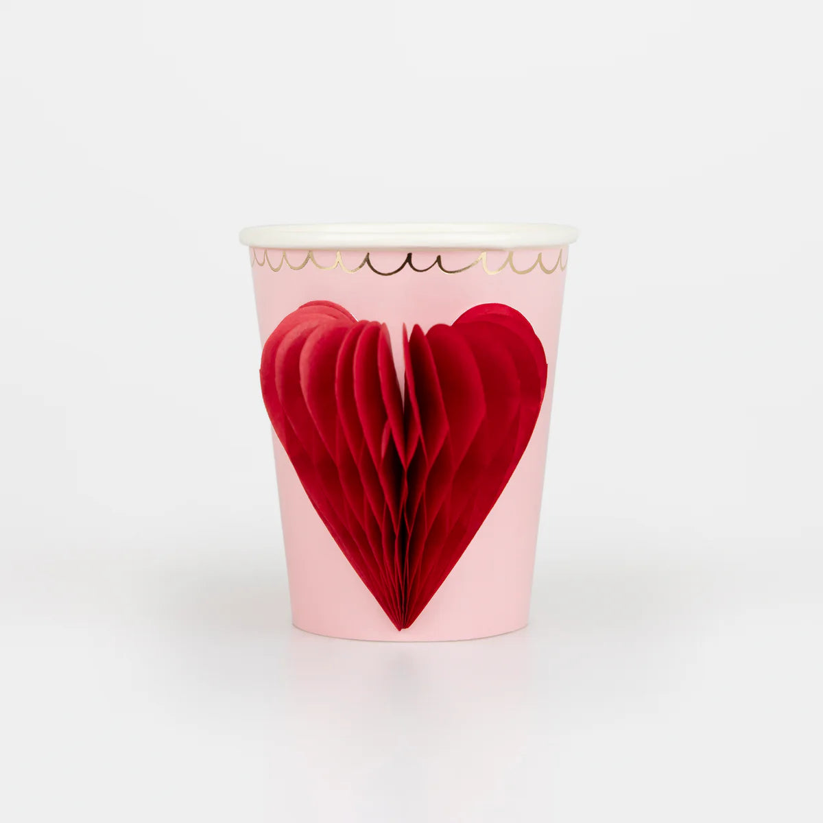 Vasos con corazón 3D (x8)