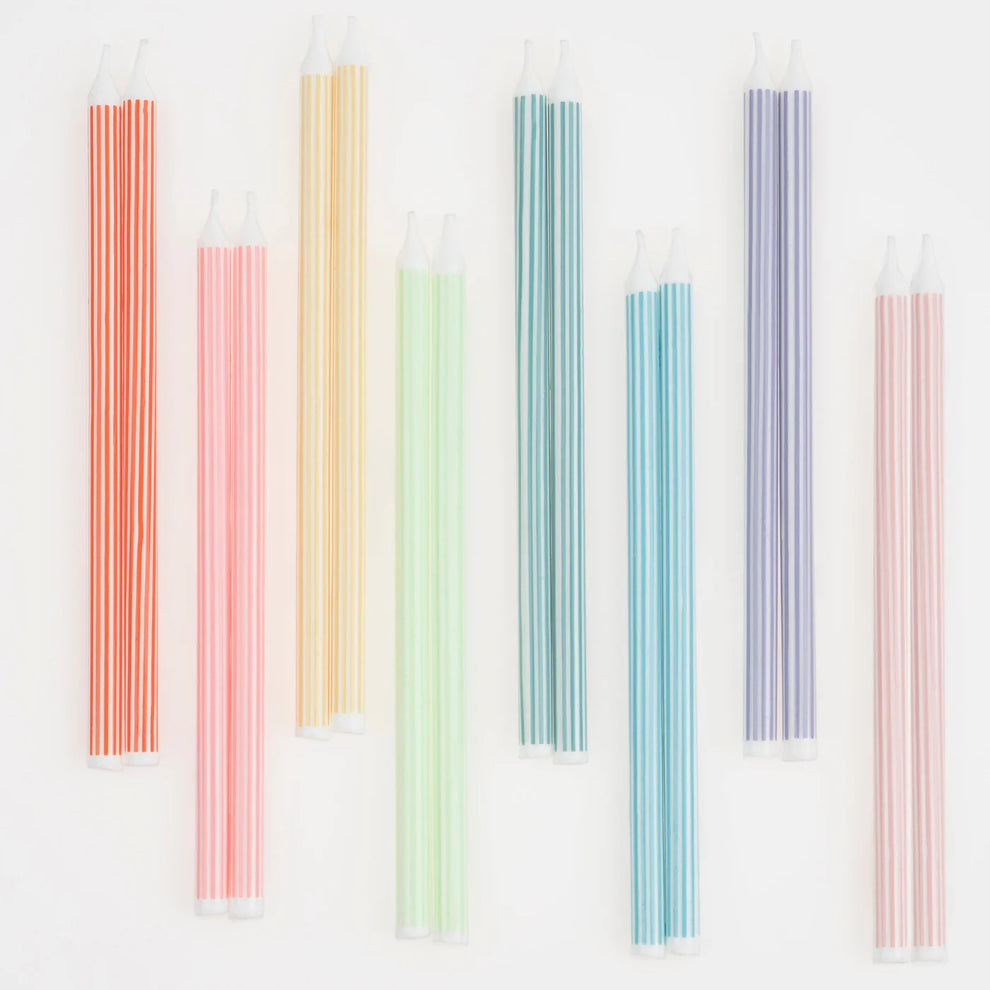 Mixed Striped Candles