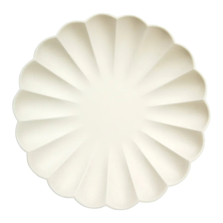 Large Cream Compostable Plates (x8)